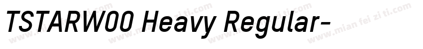 TSTARW00 Heavy Regular字体转换